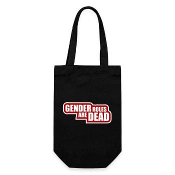 Gender Roles Are Dead Statement Freiheit Spruch - Geschenkbeutel für Flaschen - Schwarz - Vorne