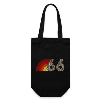 Vintage Astro 60 Jahre Sixties Party 1966 - Geschenkbeutel für Flaschen - Schwarz - Vorne