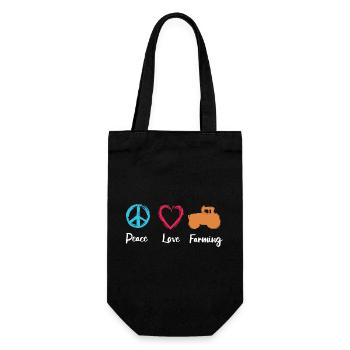 Agriculture Paix Amour - Sac à bouteille - noir - Devant