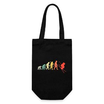 Ski Evolution for Skiers Downhill Skiing Fan - Gift Bag for Bottles - black - Front