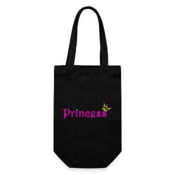 Prinzessin Glitzer Krone - Geschenkbeutel für Flaschen - Schwarz - Vorne
