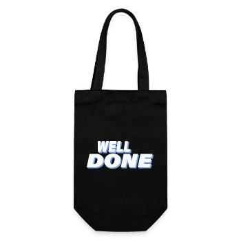 WELL DONE - Gift Bag for Bottles - black - Front