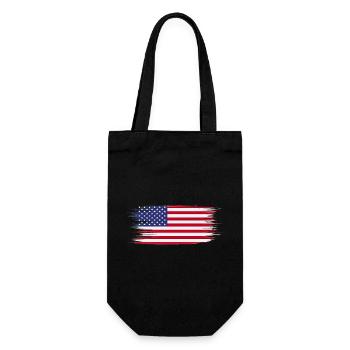 Bürste für die amerikanische Flagge - Geschenkbeutel für Flaschen - Schwarz - Vorne