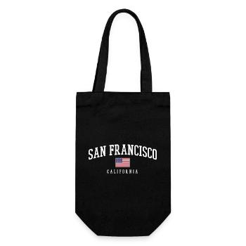 San Francisco California - Gift Bag for Bottles - black - Front