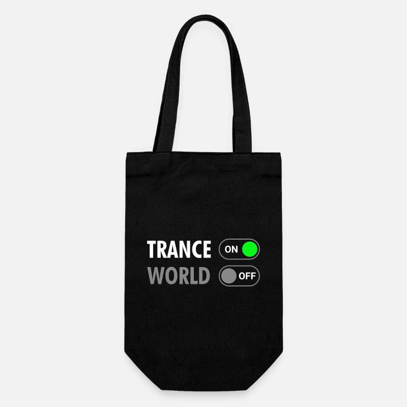 Trance On World Off - Rave Style - Geschenkbeutel für Flaschen - Schwarz