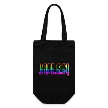 julen rs regenbogen - Geschenkbeutel für Flaschen - Schwarz - Vorne