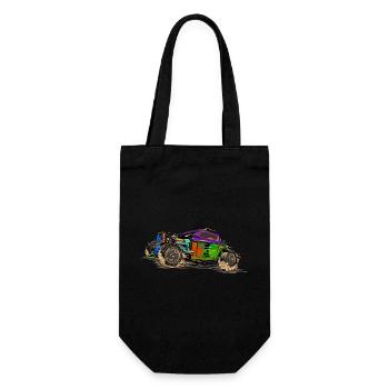 Hotrod Muskelcar Hot Rod Graffiti Design - Geschenkbeutel für Flaschen - Schwarz - Vorne