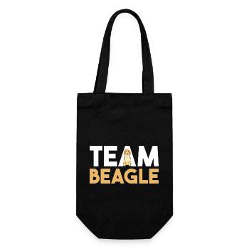 Hund Beagle - Geschenkbeutel für Flaschen - Schwarz - Vorne