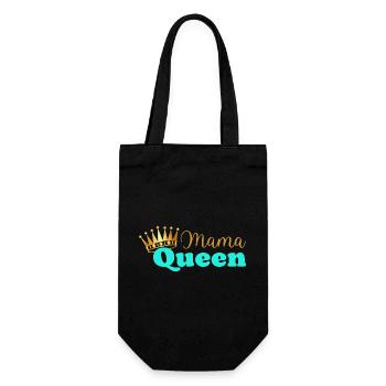 Mama Königin - Mama Königin - Muttertagsgeschenk - Geschenkbeutel für Flaschen - Schwarz - Vorne