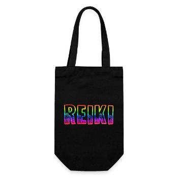 reiki rs regenbogen - Geschenkbeutel für Flaschen - Schwarz - Vorne