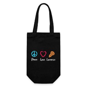 Peace Love Lacrosse - Gift Bag for Bottles - black - Front