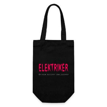 Elektriker Handwerke Design - Geschenkbeutel für Flaschen - Schwarz - Vorne
