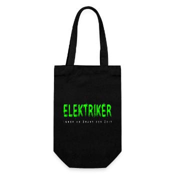 Elektriker Handwerker Design - Geschenkbeutel für Flaschen - Schwarz - Vorne