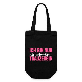 Hochzeit Junggesellenabschied Trauzeugin - Geschenkbeutel für Flaschen - Schwarz - Vorne
