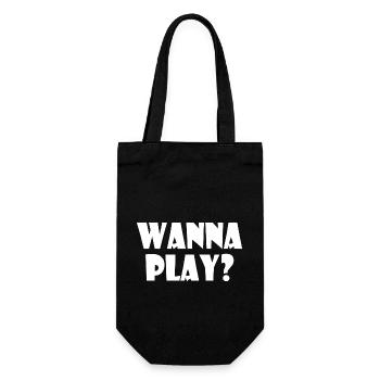 Wanna play - Geschenkbeutel für Flaschen - Schwarz - Vorne