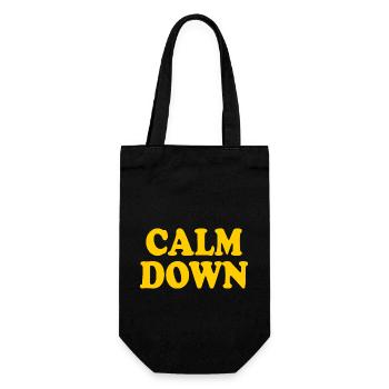 Calm down - Gift Bag for Bottles - black - Front