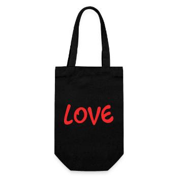 VALENTINSTAG. Junggesellinnenabschied. ICH LIEBE DICH. ICH LIEBE DICH. LIEBE - Geschenkbeutel für Flaschen - Schwarz - Vorne