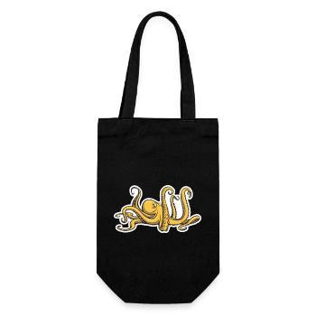 Evil Octopus - Eight Tentacles - Squid - Gift Bag for Bottles - black - Front