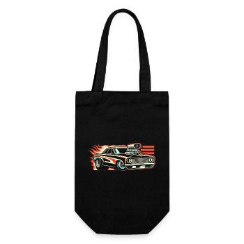 Drag Car Racing - Gift for Motorsport Fans! - Gift Bag for Bottles - black - Front