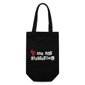 J’adore ma copine chaude - Sac à bouteille - noir - Devant