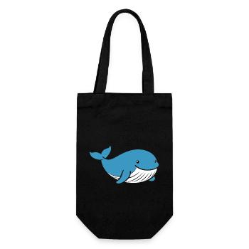 Baby Whale - Gift Bag for Bottles - black - Front