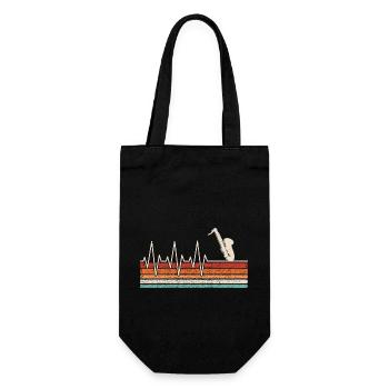 Battement de cœur du saxophone - Sac à bouteille - noir - Devant