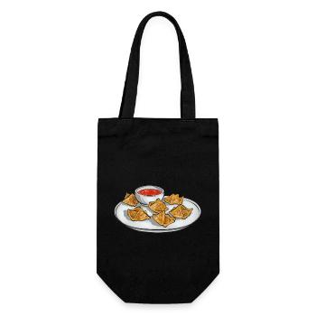 Krabben Rangoon Crab Rangoon - Geschenkbeutel für Flaschen - Schwarz - Vorne