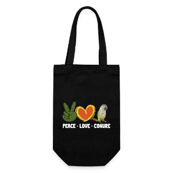 Molina Parakeet Parrot Bird Parakeet - Gift Bag for Bottles - black - Front
