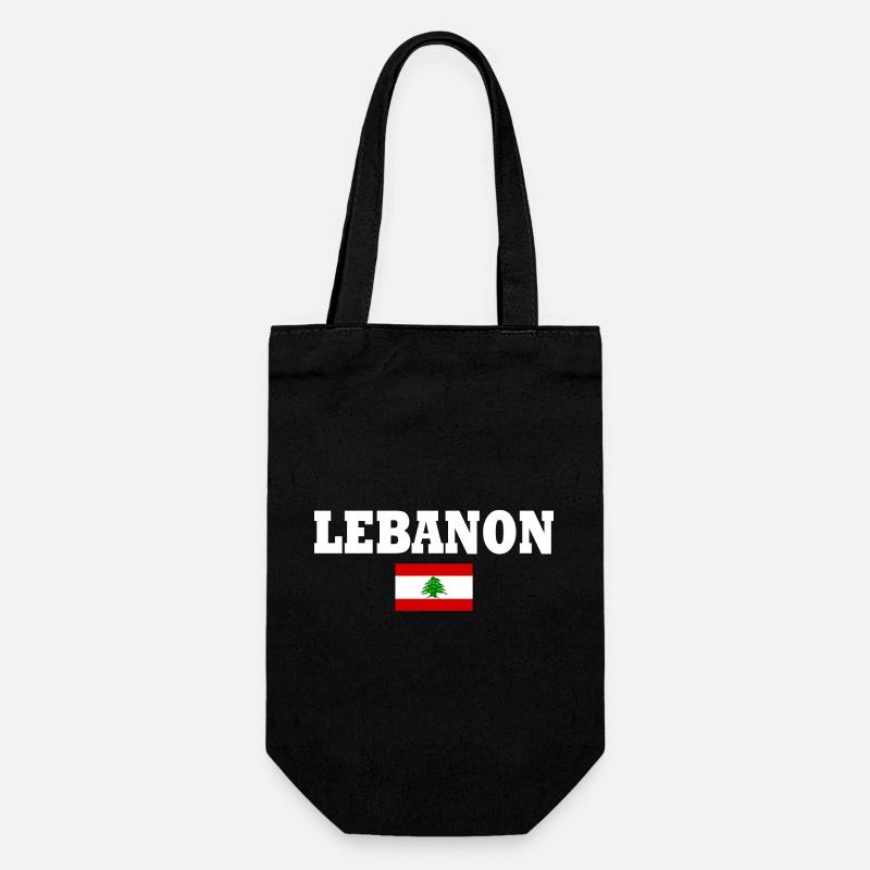 Libanon - Geschenkbeutel für Flaschen - Schwarz