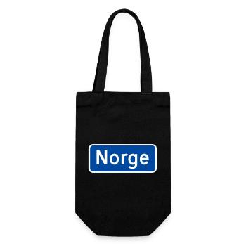 Norwegen - Geschenkbeutel für Flaschen - Schwarz - Vorne