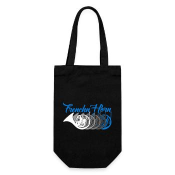 Funny French Horn - Gift Bag for Bottles - black - Front