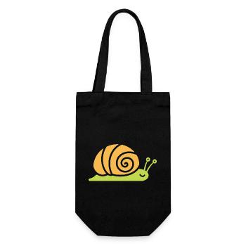 Schnecke - Geschenkbeutel für Flaschen - Schwarz - Vorne
