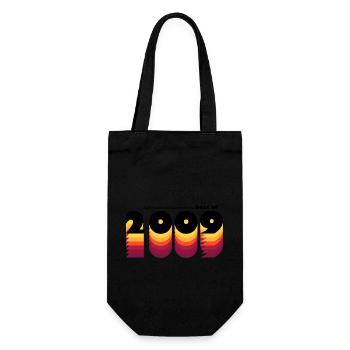 Vintage Retro Best of 2009, 16 Jahre feiern - Geschenkbeutel für Flaschen - Schwarz - Vorne