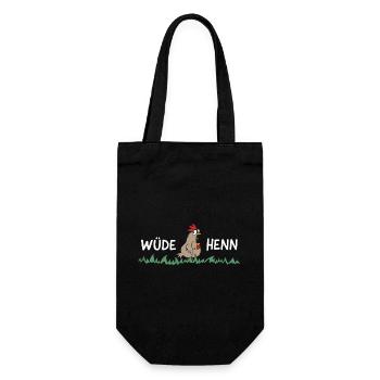 Wüde Henn Hendl Huhn Dialekt - Geschenkbeutel für Flaschen - Schwarz - Vorne