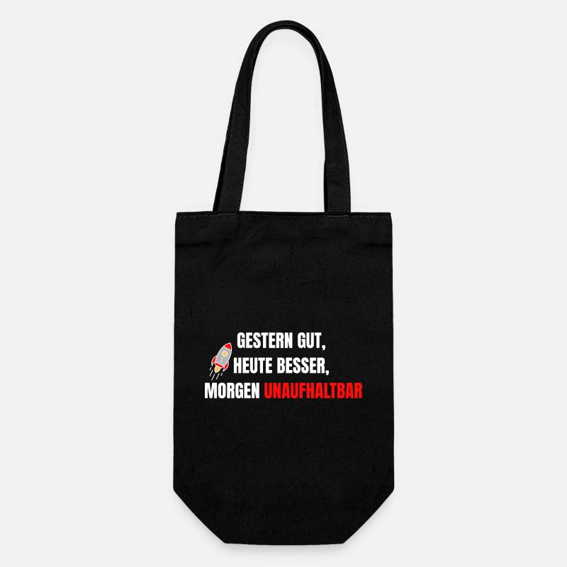 Good yesterday, better today, unstoppable tomorrow - Gift Bag for Bottles - black