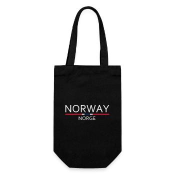 Norway - Norge - Norwegen - Flagge - Skandinavien - Geschenkbeutel für Flaschen - Schwarz - Vorne