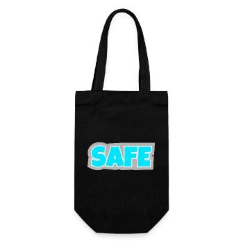 Safe - eindeutig, klar und Statement pur. - Geschenkbeutel für Flaschen - Schwarz - Vorne