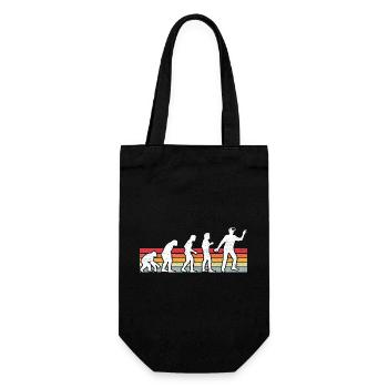 Gamer Game Videospiel Blaubeere Vintage Gaming - Geschenkbeutel für Flaschen - Schwarz - Vorne