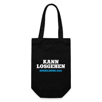 Kann Losgehen Ausbildung 2026 Ausbildungsstart 26 - Geschenkbeutel für Flaschen - Schwarz - Vorne