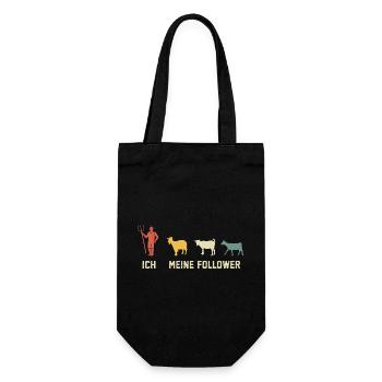 Ich und meine follower retro ziege ziegen - Geschenkbeutel für Flaschen - Schwarz - Vorne