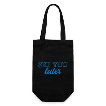 SKI YOU LATER – Funny ski saying - Gift Bag for Bottles - black - Front