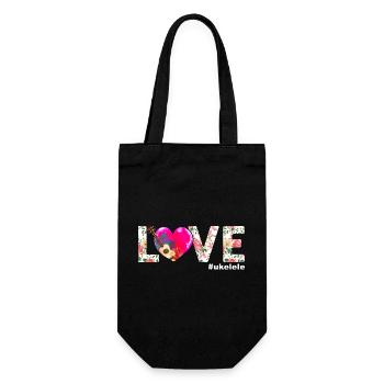 Ukulélé hawaïen Ukulélé Love - Sac à bouteille - noir - Devant
