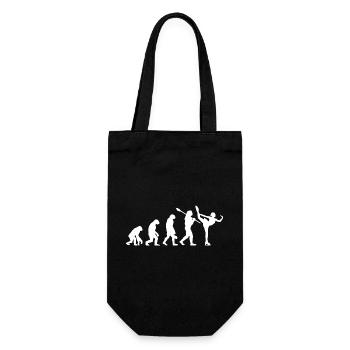 Entwicklung des Mannes, Eiskunstlauf-Mädchen, Eislauf-Mädchen - Geschenkbeutel für Flaschen - Schwarz - Vorne