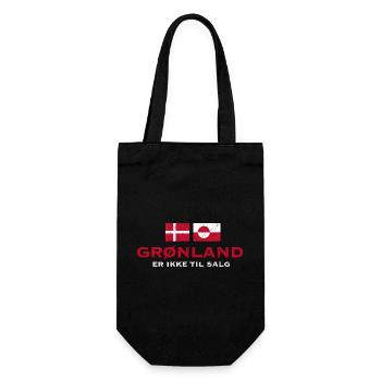 Grönländische Flagge – Solidaritätsbekundungen - Geschenkbeutel für Flaschen - Schwarz - Vorne