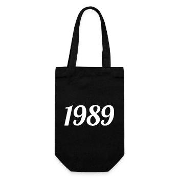 1989 Vintage 1989 Retro Geburtstag 1989 Geschenk - Geschenkbeutel für Flaschen - Schwarz - Vorne