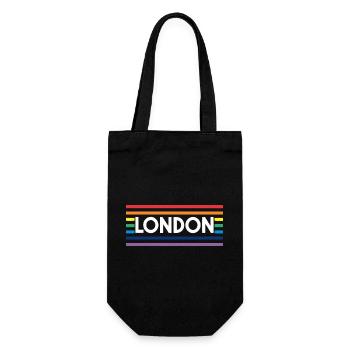 LONDON Urban Rainbow - Gift Bag for Bottles - black - Front