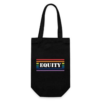 Fairness Rainbow Lettering - Gift Bag for Bottles - black - Front