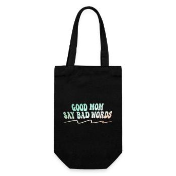Good Mom Escape Funny Mom Sayings Design - Gift Bag for Bottles - black - Front