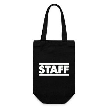 Staff Lettering Bold Contrast - Gift Bag for Bottles - black - Front