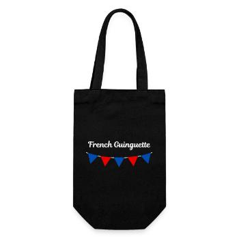 French guinguette - Sac à bouteille - noir - Devant
